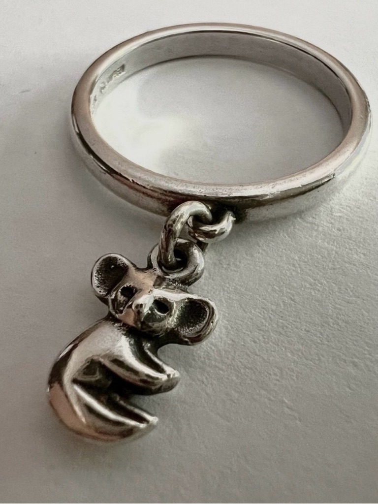 James Avery Koala Dangle Ring Retired